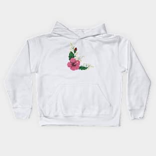 Hibiscus flower print Kids Hoodie